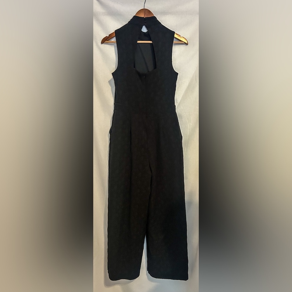 Anthropologie Eva Franco Sz Xs Charley Black Wide Leg Jumpsuit Academia Elegant - Picture 6 of 8
